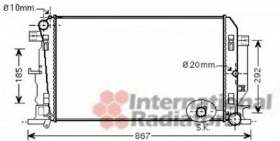 VAN WEZEL 58002282 -  Радиатор, охлаждение двигателя
